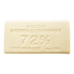 Мыло кусковое хозяйственное 100 г 72% без обертки ММК, светлое
