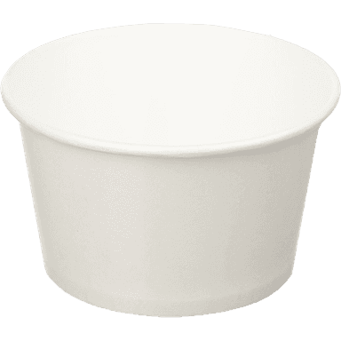 Контейнер/салатник/супница бумажный круглый 500 мл OSQ Round Bowl D-100 мм БЕЛЫЙ, для супов и мороженого, без крышки