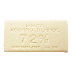 Мыло кусковое хозяйственное 100 г 72% без обертки ММК, светлое