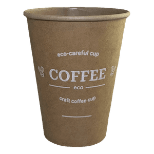 Стакан бумажный 350 мл Крафт COFEE Craft Line D-90 мм ЕСО