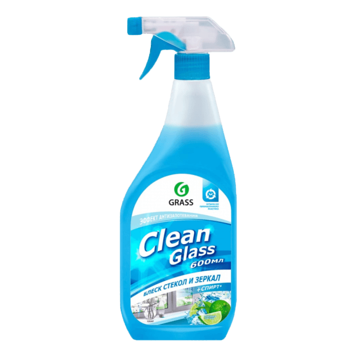 Средство для стекол и зеркал 600 мл "Clean Glass" GRASS Голубая лагуна