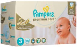 Подгузники "Pampers Premium Care 3 Midi" 5-9 кг/120 шт. Подгузники "Pampers Premium Care 3 Midi" 5-9 кг/120 шт.