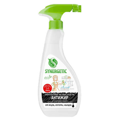 Антижир 500 мл "SYNERGETIC" для удаления жира, копоти, нагара с плит, сковородок, духовых шкафов, гриля и других кухонных поверхностей Антижир 500 мл "SYNERGETIC" для удаления жира, копоти, нагара с плит, сковородок, духовых шкафов, гриля и других кухонных поверхностей