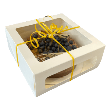 Упаковка бумажная для десертов 220*220*100 мм CAKE WINDOW WHITE ForGenica Упаковка бумажная для десертов 220*220*100 мм CAKE WINDOW WHITE ForGenica