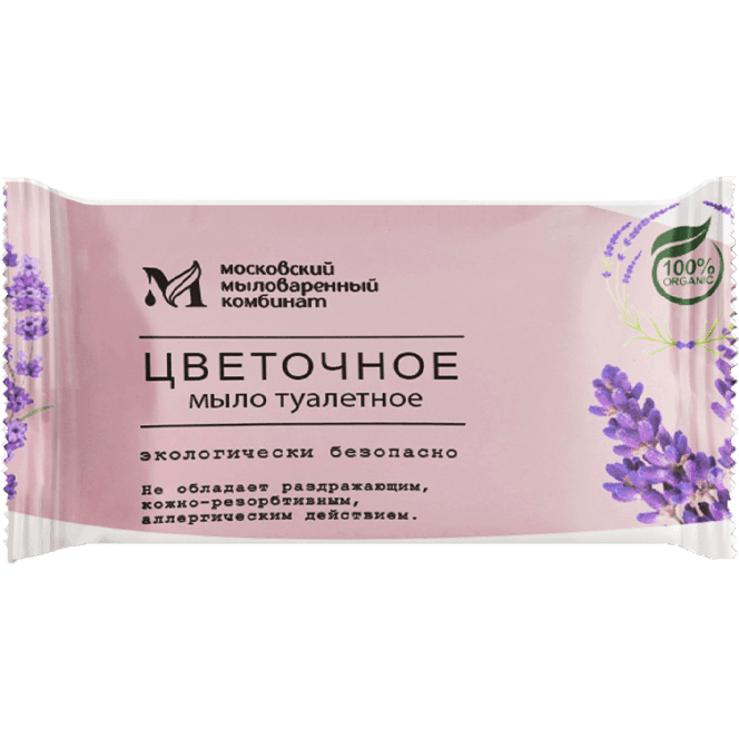 Мыло кусковое 100 гр туалетное "Цветочное" в цвет. оберт. флоупак марки Ординарное ММК Мыло кусковое 100 гр туалетное "Цветочное" в цвет. оберт. флоупак марки Ординарное ММК