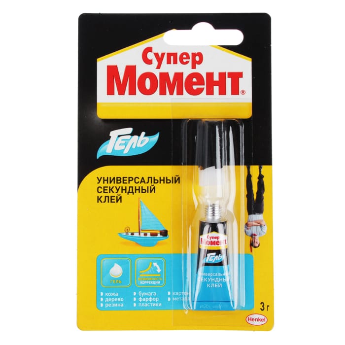 Клей Момент универсальный гель 3 г на единич блистере Клей Момент универсальный гель 3 г на единич блистере