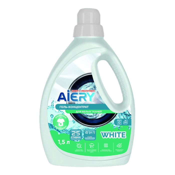 Гель для стирки белья 1,5 л "AiERY" White Гель для стирки белья 1,5 л "AiERY" White